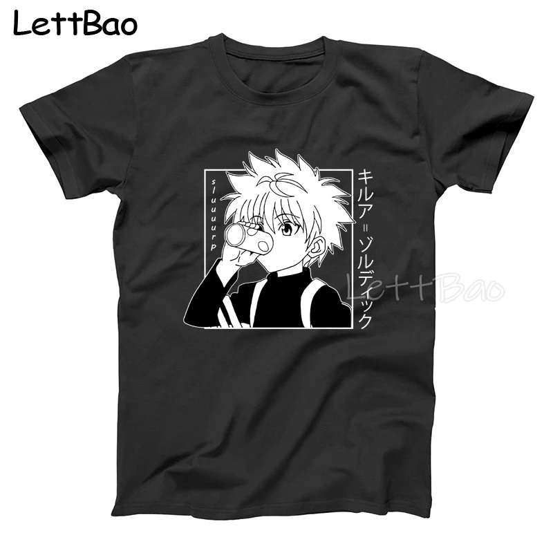 Kawaii Hunter X футболка с изображением охотника Men Killua рубашка Zoldyck футболка из мягкого хлопка Аниме Манга футболки одежда дропшиппинг
Kawaii Hunter X футболка с изображением охотника Men Killua рубашка Zoldyck футболка из мягкого хлопка Аниме Манга футболки одежда дропшиппинг