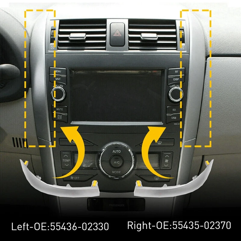 Car Center Console Dash Vents Cover Trim Bezel For Toyota Corolla 2009-2013
Car Center Console Dash Vents Cover Trim Bezel For Toyota Corolla 2009-2013