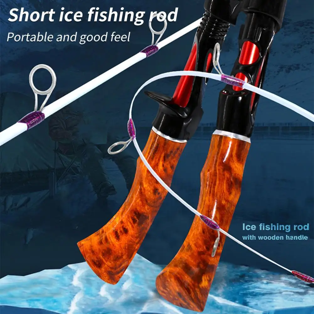 63cm Short Fish Rod Retract Fishing Rod Fiber Glass Two Leg Support Ice Fishing Rod Fishing Tackle Winter Ice Fishing Rods
63cm Short Fish Rod Retract Fishing Rod Fiber Glass Two Leg Support Ice Fishing Rod Fishing Tackle Winter Ice Fishing Rods