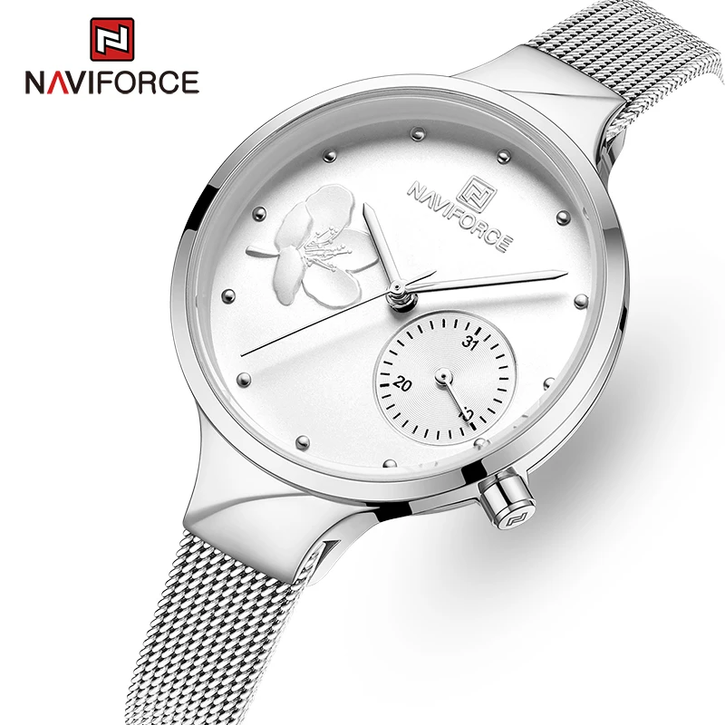 NAVIFORCE Women Watches Top Luxury Brand Fashion Steel Quartz Watch Ladies Waterproof Flower Girl Clock relogio feminino
NAVIFORCE Women Watches Top Luxury Brand Fashion Steel Quartz Watch Ladies Waterproof Flower Girl Clock relogio feminino