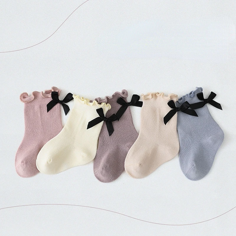 

Baby Socks Bowknot Baby Medium Tube Socks Neonatal Relaxed Medium Tube Socks Comfort Baby Socks Baby Socks Girl Baby Socks