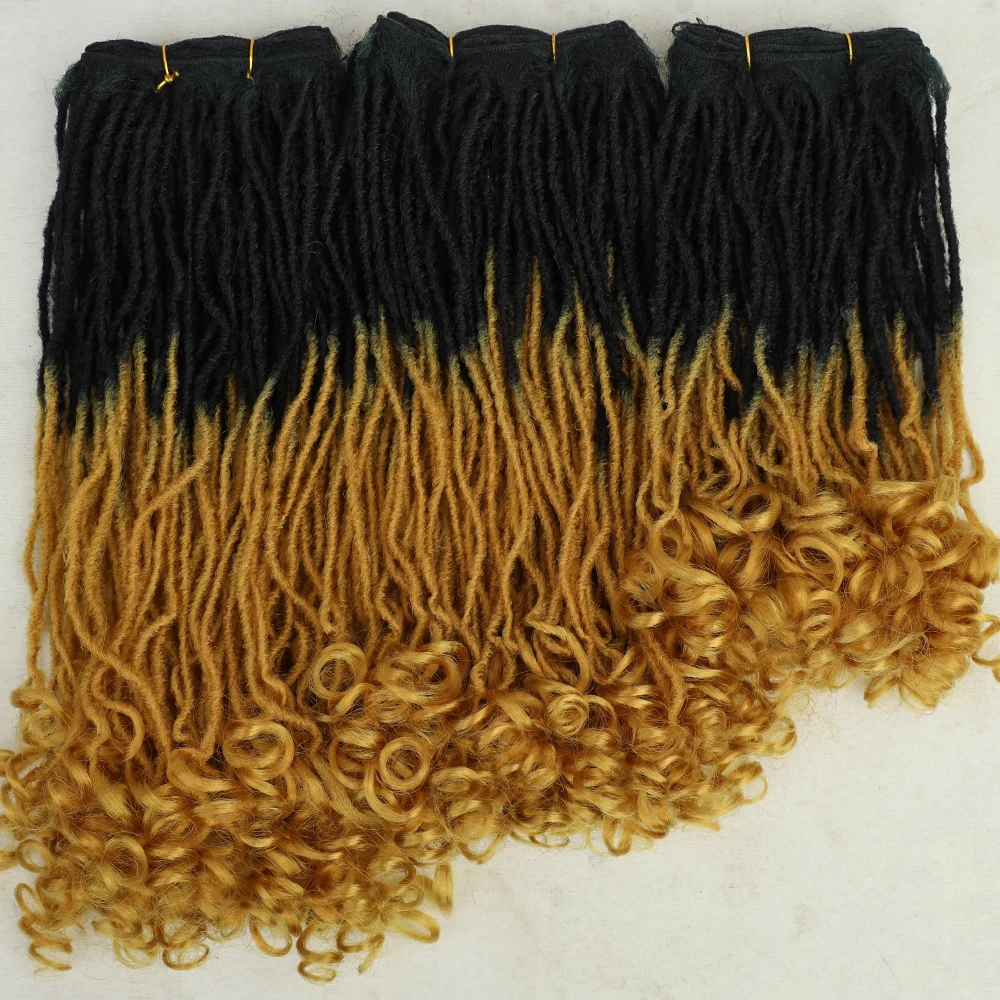 Удлинители волос YunRong Dreadlock синтетические волосы уток с кудрявыми концами для