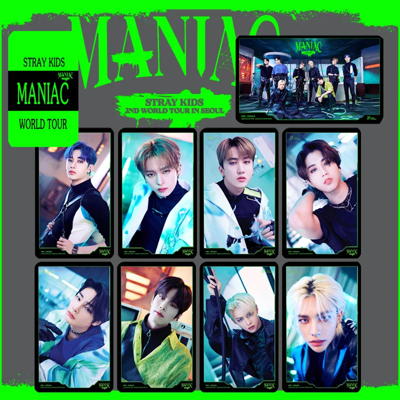 9pcs/set KPOP Stray Kids MANIAC Photocard Double Sides Cars Postcard Bang Chan Hyun-Jin Felix Lee Know Han Fans Collection Gift
9pcs/set KPOP Stray Kids MANIAC Photocard Double Sides Cars Postcard Bang Chan Hyun-Jin Felix Lee Know Han Fans Collection Gift