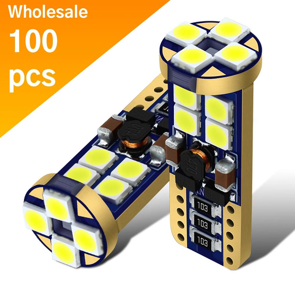 100x Wholesale T10 W5W Car LED 9-3030 SMD DC 12V-24V Side Marker Door Trunk Reading License Plate Light Interior 194 168 Bulbs
100x Wholesale T10 W5W Car LED 9-3030 SMD DC 12V-24V Side Marker Door Trunk Reading License Plate Light Interior 194 168 Bulbs
