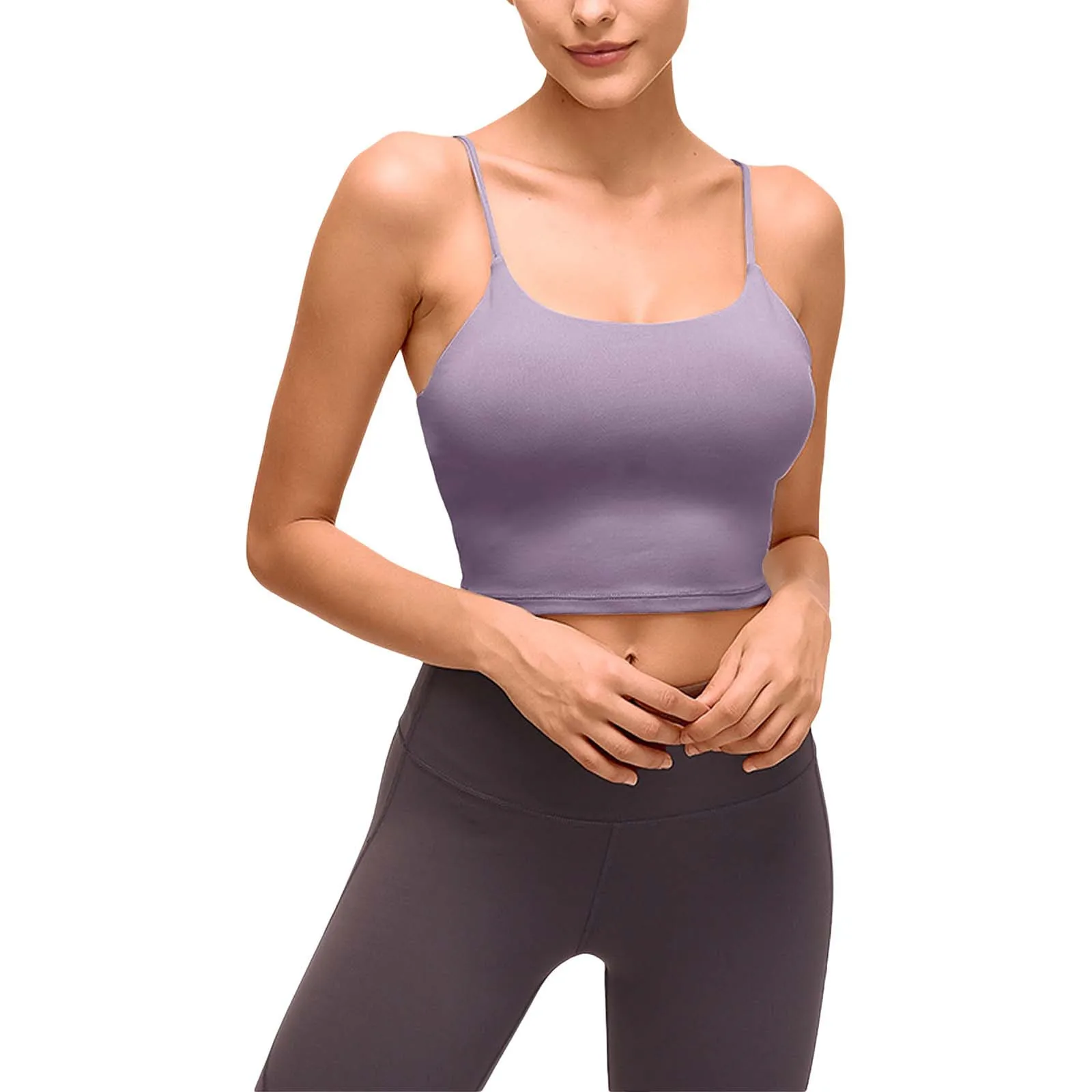 

Women's Summer Camisole Tanks Tops Sleeveless Bustier Unpadded Bandeau Bra Vest Crop Top Seamless Tees Sports Active Yoga Bra