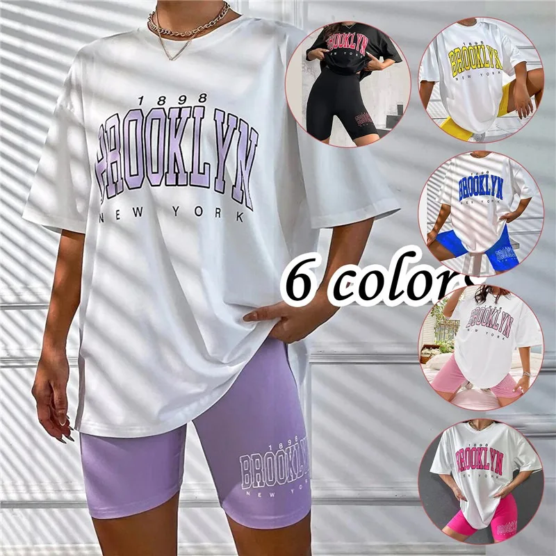 2023 Women Harajuku Tshirt 1898 Brooklyn New York Letter Print Short Sleeve Tee Tops Summer Casual Oversized T-Shirts Female
2023 Women Harajuku Tshirt 1898 Brooklyn New York Letter Print Short Sleeve Tee Tops Summer Casual Oversized T-Shirts Female