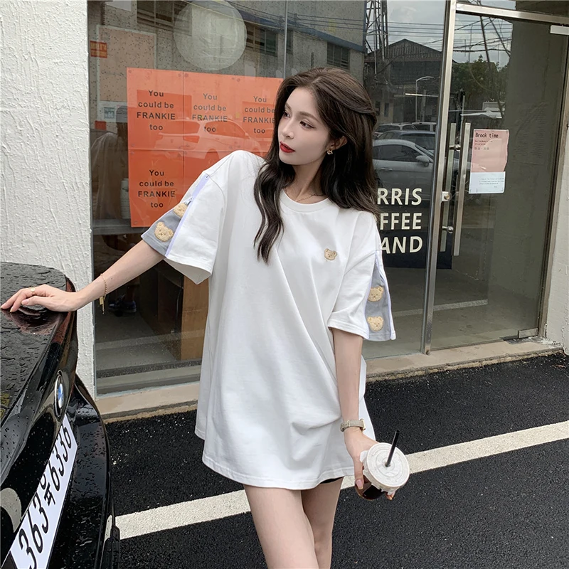 6741 Design sense zipper summer Korean version 2022 new loose mid-length short-sleeved T-shirt
6741 Design sense zipper summer Korean version 2022 new loose mid-length short-sleeved T-shirt