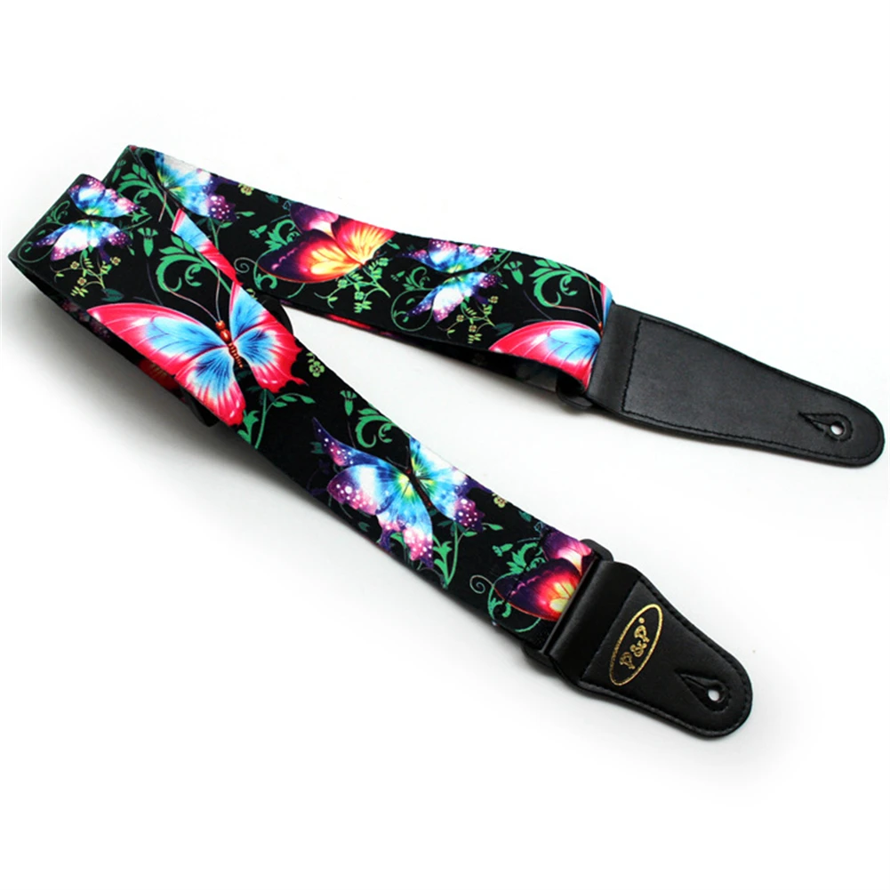 Adjustable Electric Acoustic Guitar Strap Belt Butterfly Pattern Leather End Comfortable Bass Acoustic Electric Guitar Accessory
Adjustable Electric Acoustic Guitar Strap Belt Butterfly Pattern Leather End Comfortable Bass Acoustic Electric Guitar Accessory