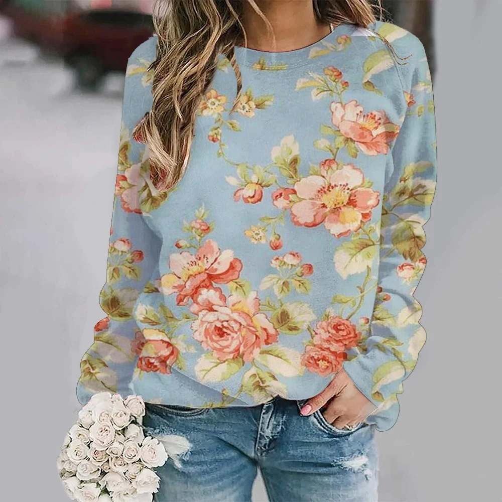Plus size women's round neck 3D sweater with floral element printing for women's top autumn new casual and fashionable pullover
Plus size women's round neck 3D sweater with floral element printing for women's top autumn new casual and fashionable pullover