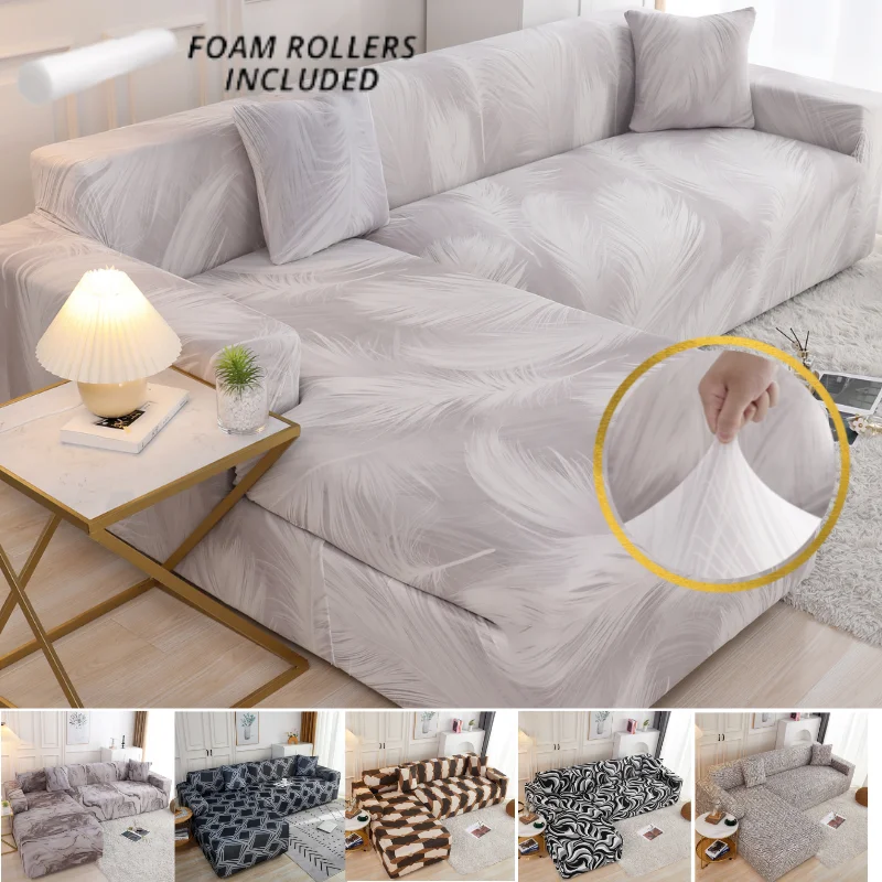

Elastic Sofa Cover 1/2/3/4 Seater Slipcover Stretch Couch Covers for Universal Sofas Protect Livingroom Sectional L Shaped 1PC