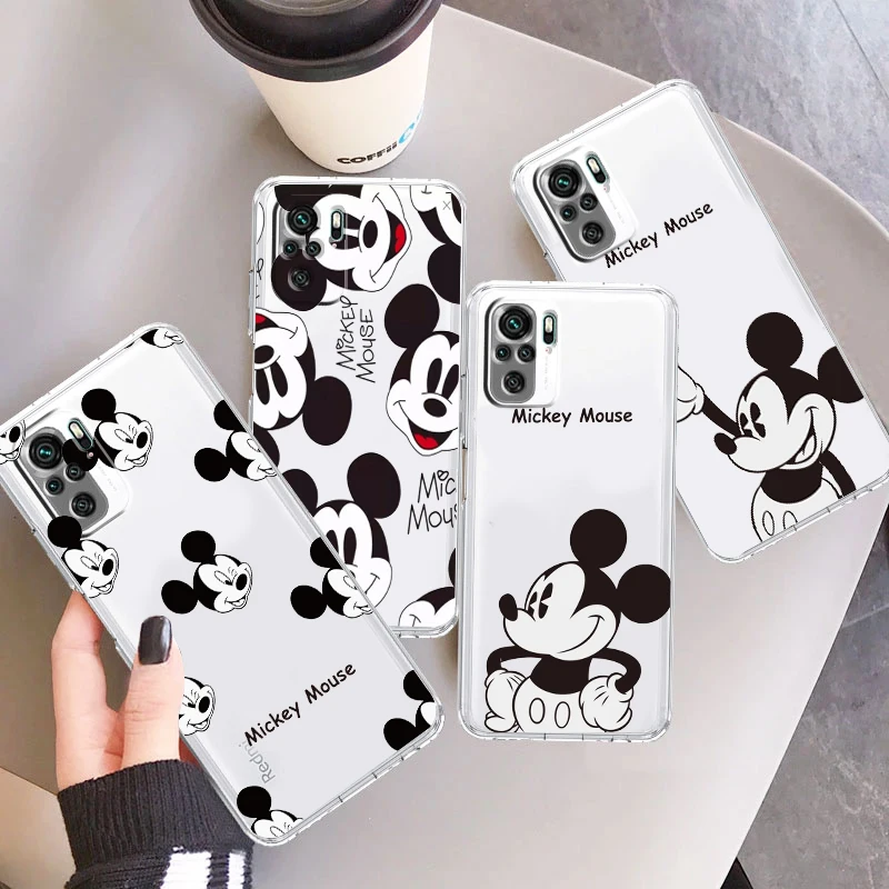 

Phone Case For Xiaomi Redmi K50 K40 Gaming 10 10C 9AT 9A 9C 9T 8 7A 6A 5 5G Armor Disney Mickry Art Cool Transparent Cover