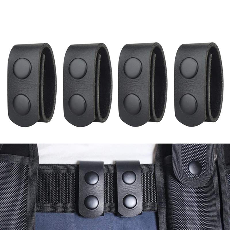 4 pcs Leather Belt Keeper with Double Snaps for Wide Duty Belt, Belt Buckle Equipment for Outdoor Sports Belt Fixing
4 pcs Leather Belt Keeper with Double Snaps for Wide Duty Belt, Belt Buckle Equipment for Outdoor Sports Belt Fixing