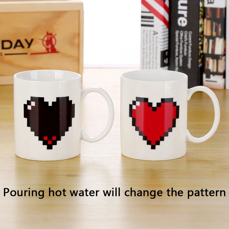 Creative Heart Magic Temperature Changing Mug Color Changing Chameleon Mugs Heat Sensitive Cup Coffee Tea Milk Cup Novelty Gifts
Creative Heart Magic Temperature Changing Mug Color Changing Chameleon Mugs Heat Sensitive Cup Coffee Tea Milk Cup Novelty Gifts