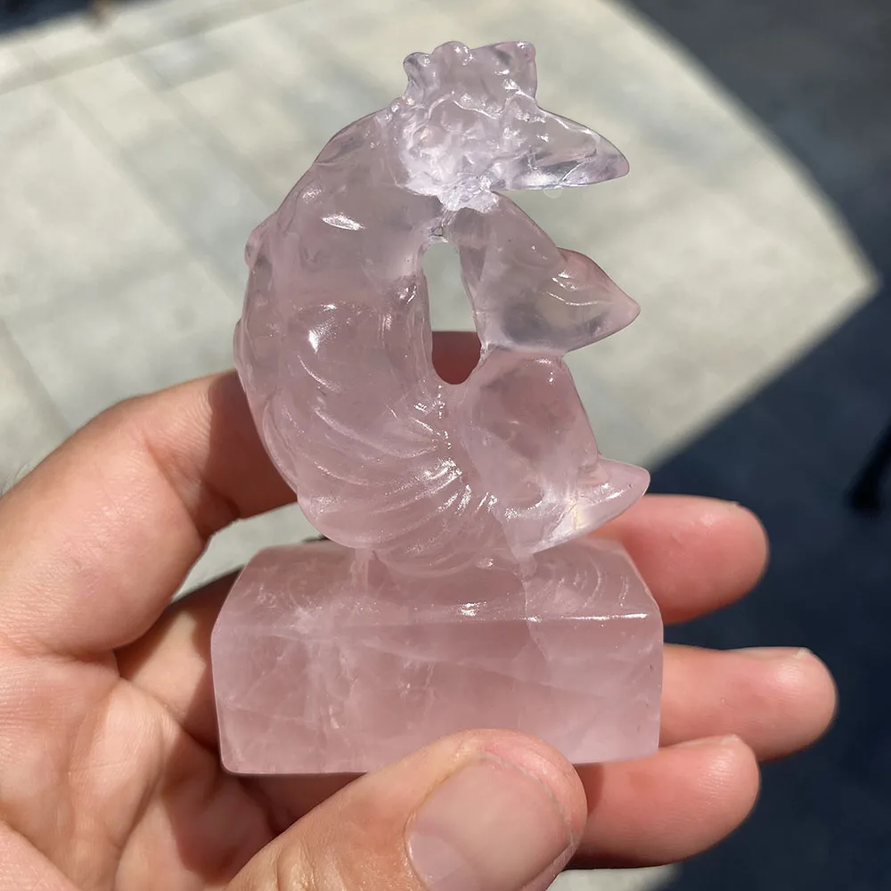 6cm Wholesale Price Natural Rose Quartz Crystal Healing Moon Fox Carving Small Sculpture Special Jewelry For Home Decoration
6cm Wholesale Price Natural Rose Quartz Crystal Healing Moon Fox Carving Small Sculpture Special Jewelry For Home Decoration