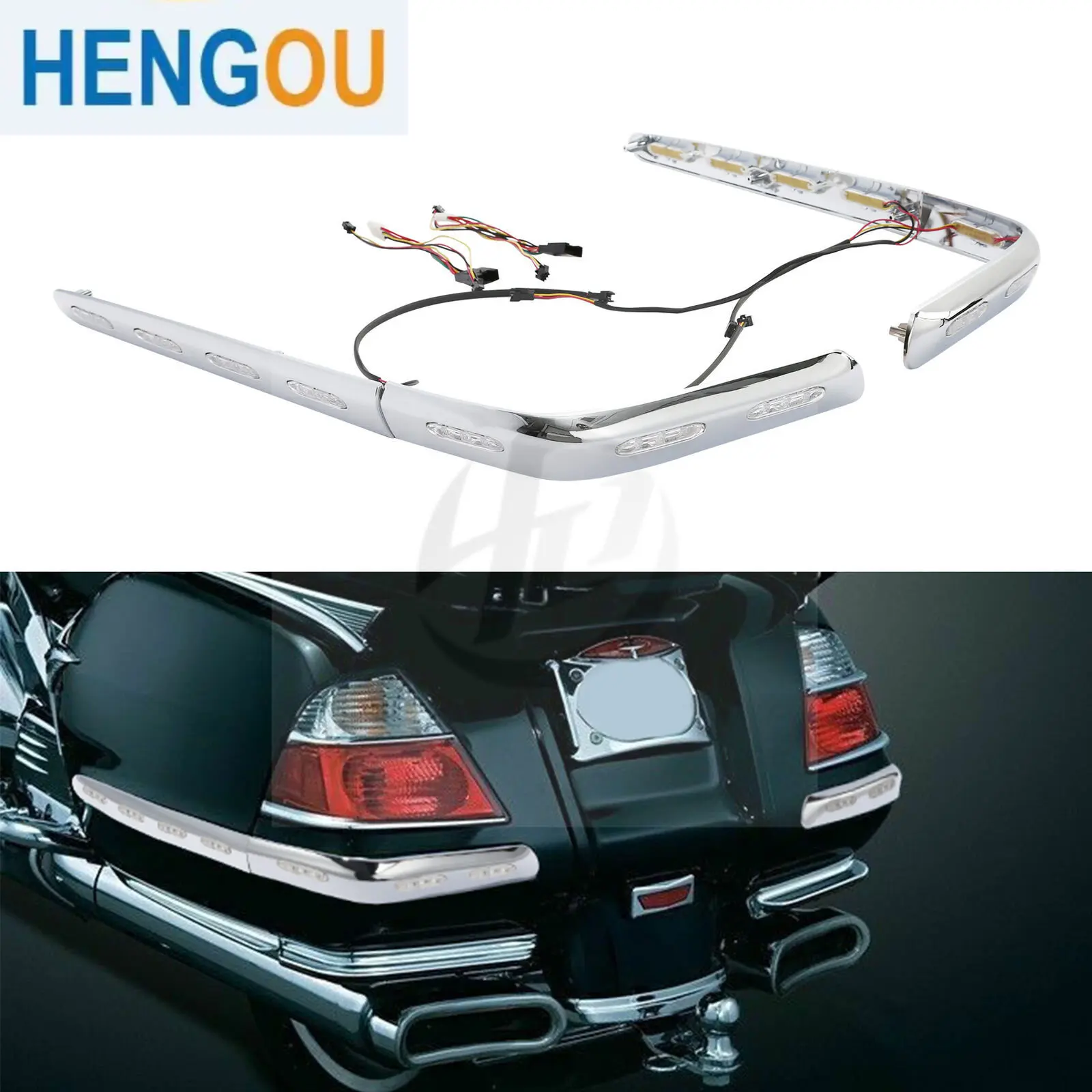 Motorcycle Rear Trunk or Saddlebags Trim Cover LED Lights For Honda Goldwing GL1800 2001-2011 2010 2009 2008 2007 2006 2005 2004
Motorcycle Rear Trunk or Saddlebags Trim Cover LED Lights For Honda Goldwing GL1800 2001-2011 2010 2009 2008 2007 2006 2005 2004