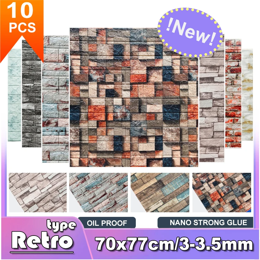 New Type Wallpapers Easy Self Adhesive 3D Wall Sticker Home Decor Wall Paper For Study Office Bedroom Tea coffee bar Living room
New Type Wallpapers Easy Self Adhesive 3D Wall Sticker Home Decor Wall Paper For Study Office Bedroom Tea coffee bar Living room