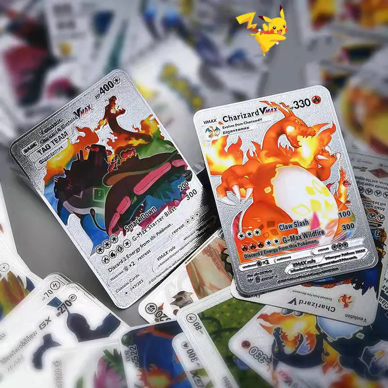 Pokemon Cards Metal Gold Vmax GX Energy Card Charizard Pikachu Rare Collection Battle Trainer Card Child Toys Gift
Pokemon Cards Metal Gold Vmax GX Energy Card Charizard Pikachu Rare Collection Battle Trainer Card Child Toys Gift
