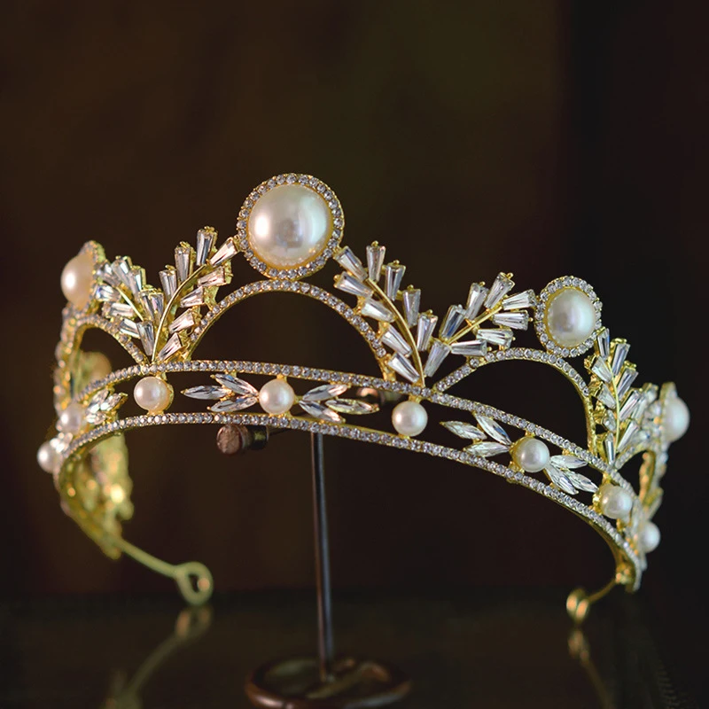 New Rhinestone Crown Pearl Alloy Wedding Crowns Hair Ornament Bride Tiara Accessories For Women Hair Band Haar Accessoires
New Rhinestone Crown Pearl Alloy Wedding Crowns Hair Ornament Bride Tiara Accessories For Women Hair Band Haar Accessoires