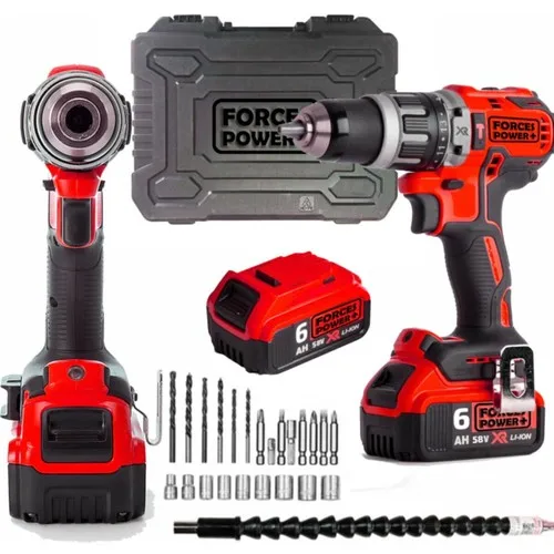 Forces Forces & power 58 W 6 Ah Germany X-Line Special Metal Gearbox Double Cordless Hammer Drill Rechargeable professional
Forces Forces & power 58 W 6 Ah Germany X-Line Special Metal Gearbox Double Cordless Hammer Drill Rechargeable professional