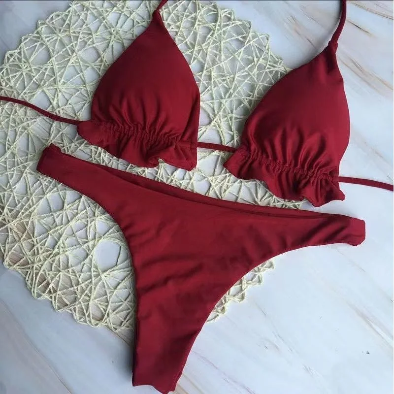 Summer Women Sexy Bandage Brazilian Bikini Set Top Thong Bottom Set Beach Push-up Swimwear Ladies Lace Up Swimsuit Beachwear
Summer Women Sexy Bandage Brazilian Bikini Set Top Thong Bottom Set Beach Push-up Swimwear Ladies Lace Up Swimsuit Beachwear