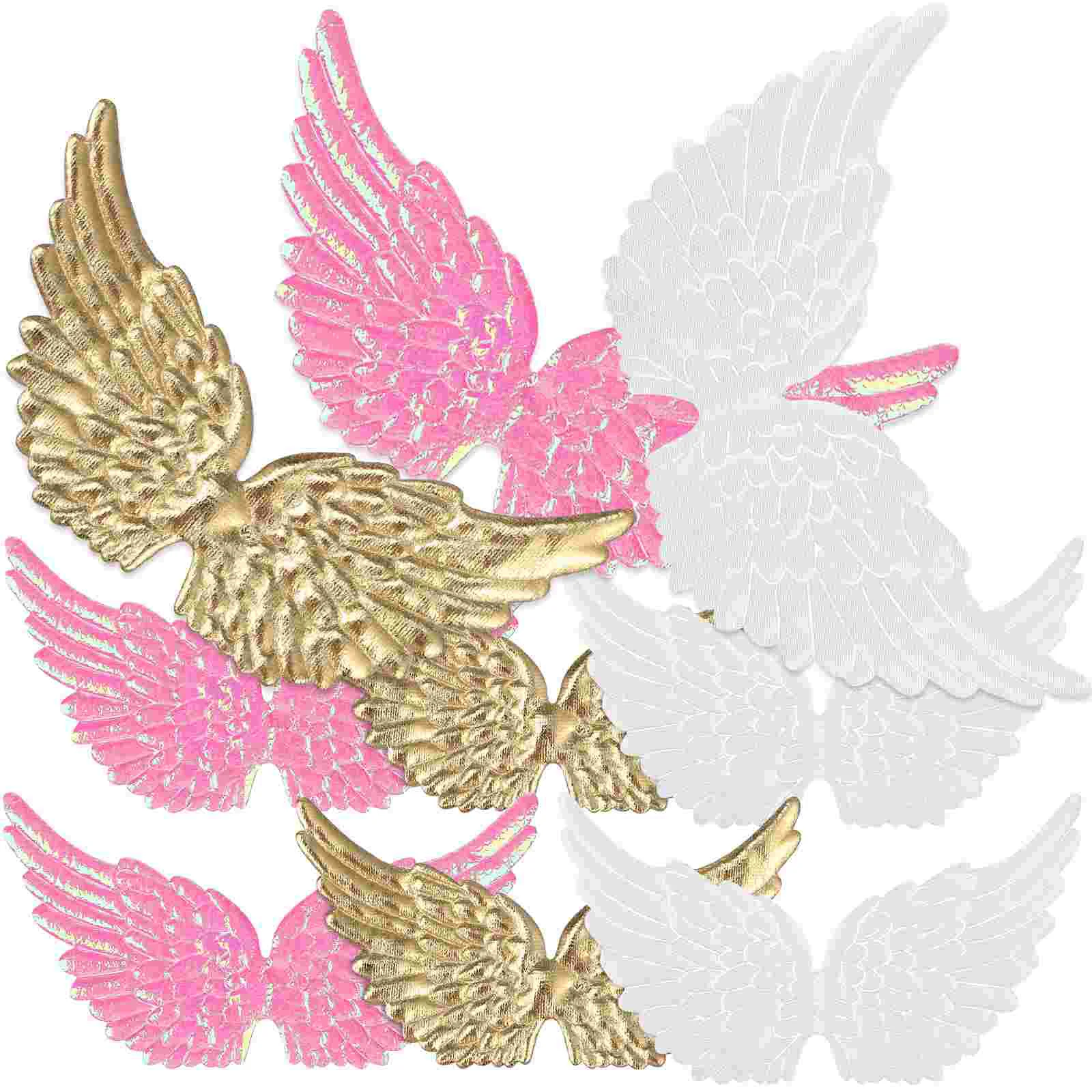

36 Pcs Embroidery Accessories Angel Wings Crafts Miniature Patches Christmas Backpack Accessory Projects Fabric Decorative Girl