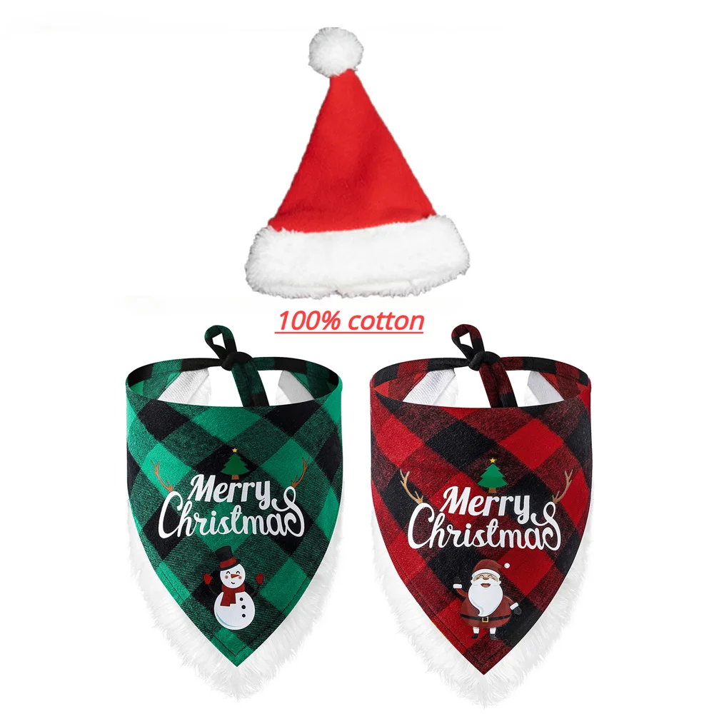 Merry Christmas Dog Bandana Reversible Trianqle Bibs Scarf Adjustable Christmas Santa Hat for Dogs
Merry Christmas Dog Bandana Reversible Trianqle Bibs Scarf Adjustable Christmas Santa Hat for Dogs