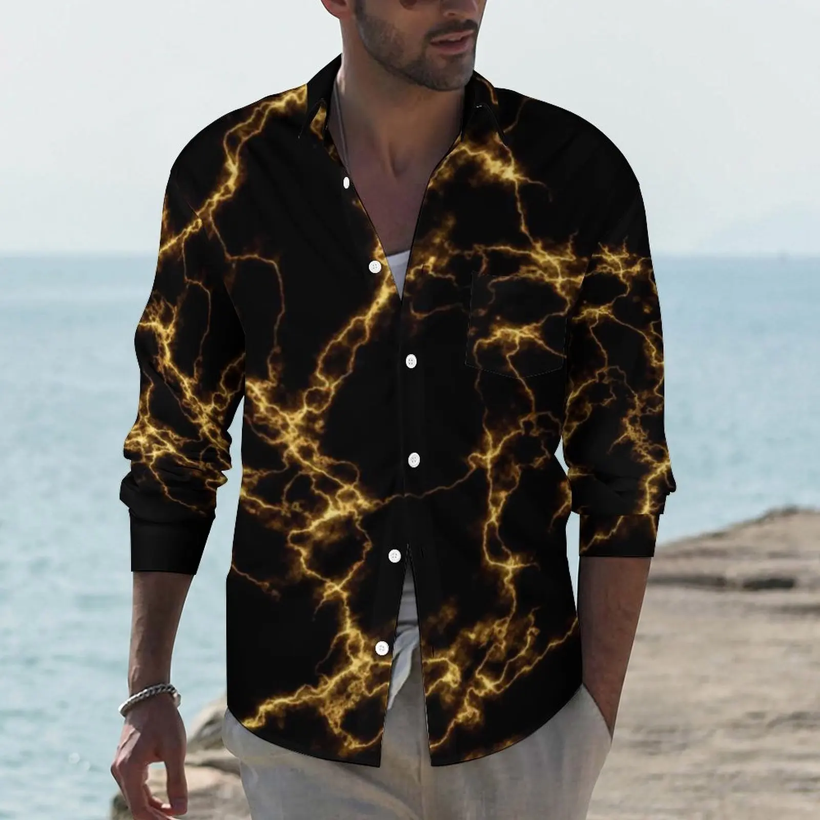 Elegant Golden Marble Shirt Cool Black Gold Gorgeous Marbles Casual Shirts Vintage Blouses Long Sleeve Design Harajuku Clothes
Elegant Golden Marble Shirt Cool Black Gold Gorgeous Marbles Casual Shirts Vintage Blouses Long Sleeve Design Harajuku Clothes