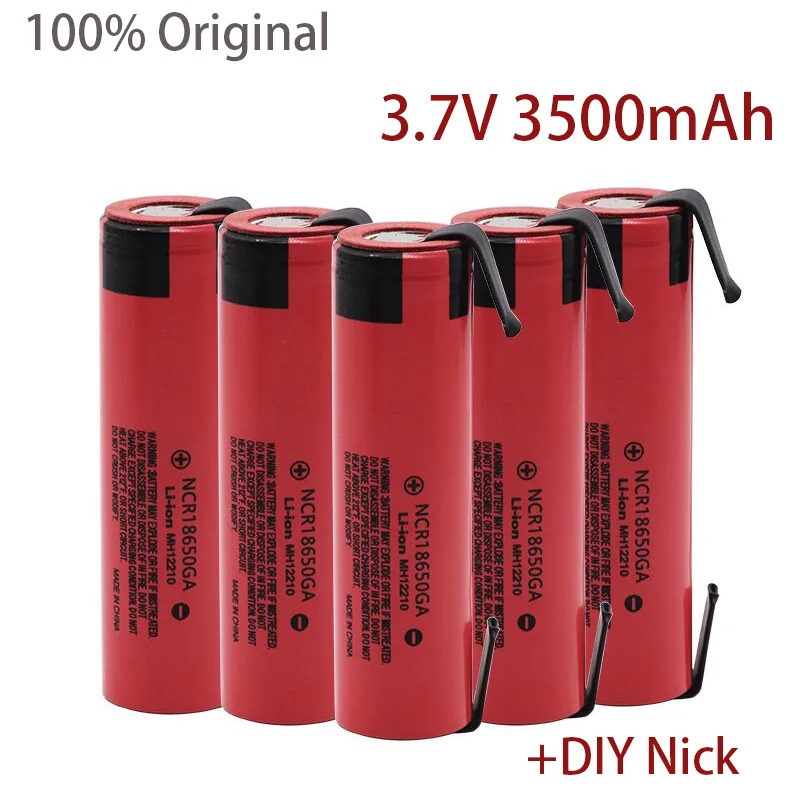 

100% brand new upgrade NCR18650 30A discharge 3.7V 3500mAh 18650 rechargeable lithium battery+DIY nickel for toy flashlights