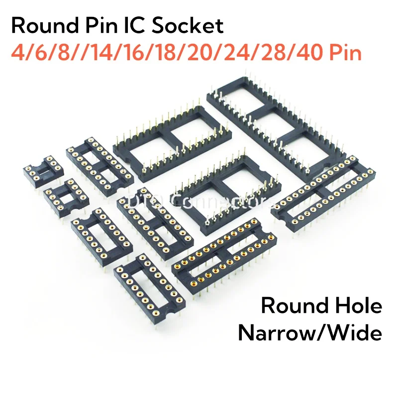 Разъемы для интегральных схем DIP8 DIP14 DIP16 DIP18 DIP20 DIP28 DIP40
Разъемы для интегральных схем DIP8 DIP14 DIP16 DIP18 DIP20 DIP28 DIP40