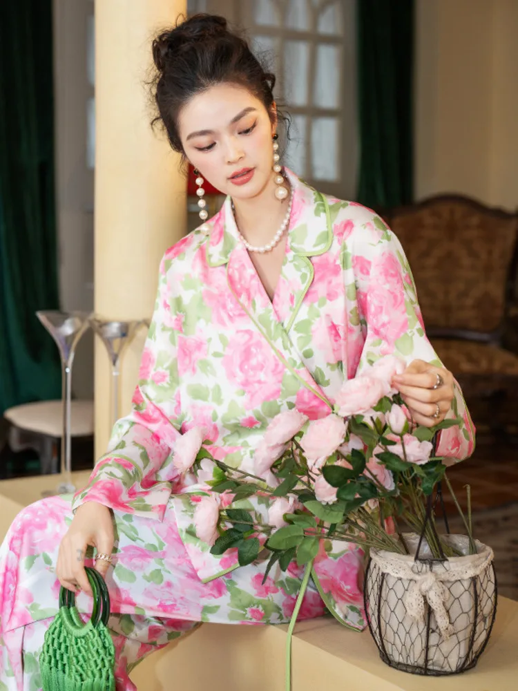 TXii Flower Print Kimono Women Pajamas Set Satin Long Sleeve Pants Suit Fashion 2023 Vintage Sleepwear Pj Home Clothes
TXii Flower Print Kimono Women Pajamas Set Satin Long Sleeve Pants Suit Fashion 2023 Vintage Sleepwear Pj Home Clothes