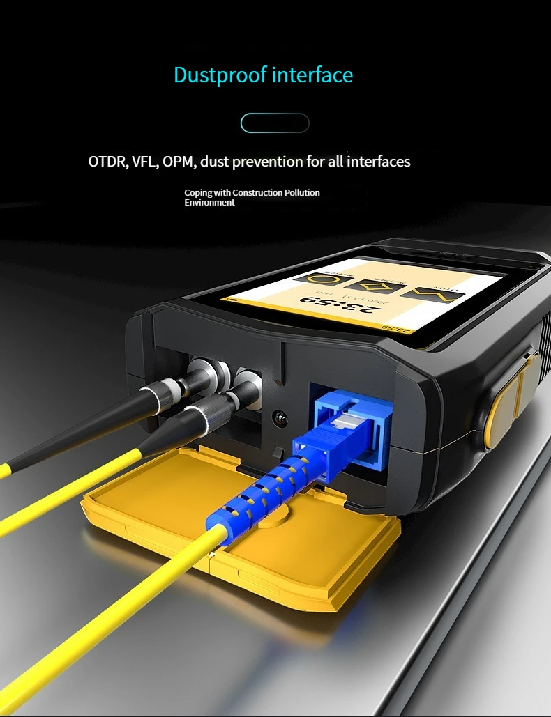 OTDR Active Fiber Live Test 1550nm 20dB 80KM Fiber Reflectometer OTDR Touch Screen OPM VFL OLS Tester SC UPC Connector
OTDR Active Fiber Live Test 1550nm 20dB 80KM Fiber Reflectometer OTDR Touch Screen OPM VFL OLS Tester SC UPC Connector