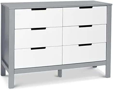 Комод Colby с 6 выдвижными ящиками, в сером и белом цветах, органайзер для хранения одежды, настенный шкаф для хранения или 
Комод Colby с 6 выдвижными ящиками, в сером и белом цветах, органайзер для хранения одежды, настенный шкаф для хранения или