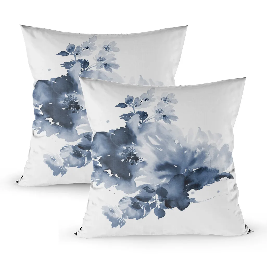 Musesh Flower Throw Pillowcase Navy Watercolor Flower Bohemian Rose Blue White Square Cushion Cover Sofa Bed Decoration Set 2pc
Musesh Flower Throw Pillowcase Navy Watercolor Flower Bohemian Rose Blue White Square Cushion Cover Sofa Bed Decoration Set 2pc