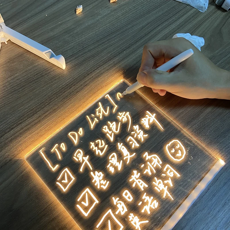 Note Message Board Night Light Writing Glow Memo Acrylic Daily Moment Photo Board Wood Holder Lamp Gift Room Decor Led Lights
Note Message Board Night Light Writing Glow Memo Acrylic Daily Moment Photo Board Wood Holder Lamp Gift Room Decor Led Lights