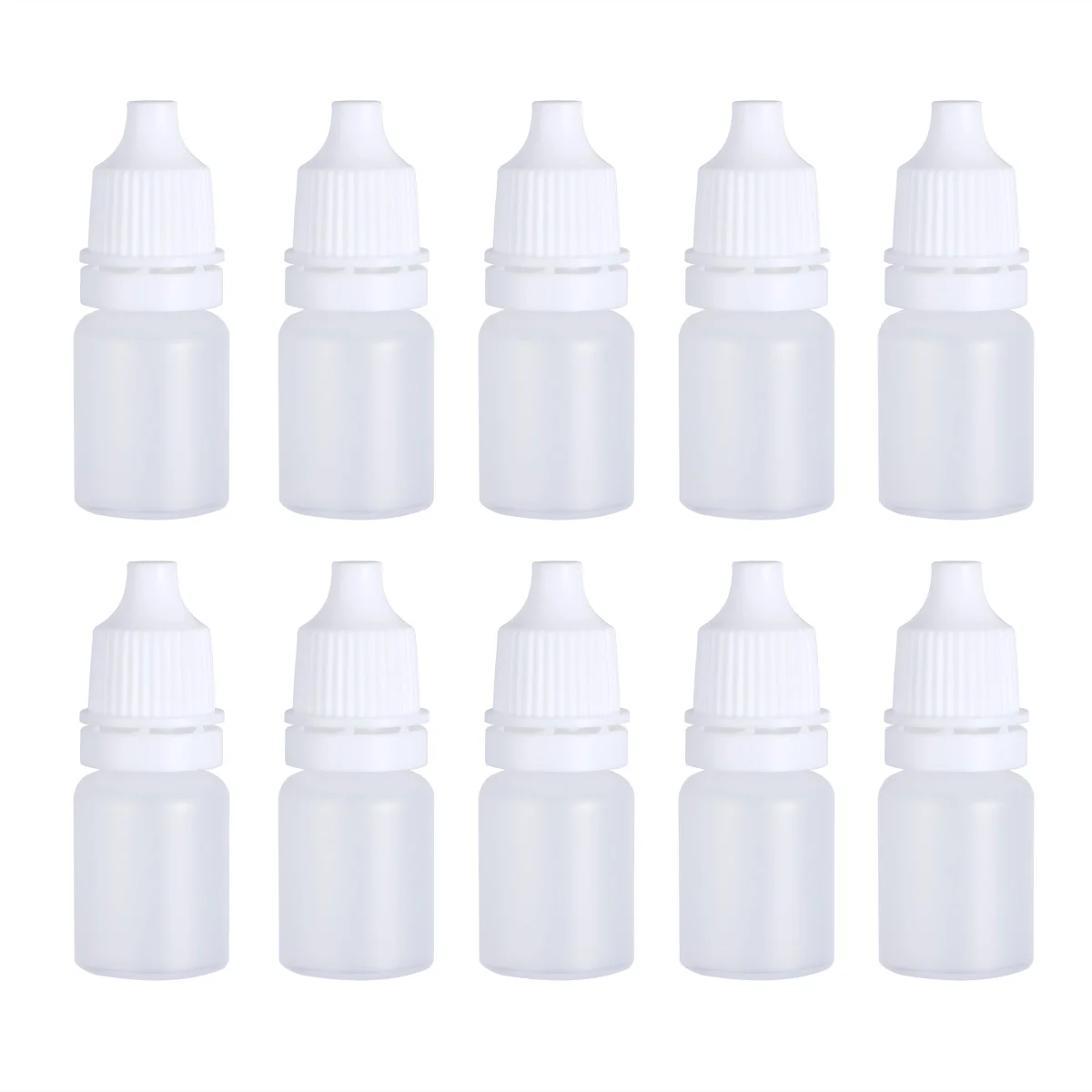 

10Pcs 5ml Squeezable Dropper Bottles Empty Eye Drop Bottles Eye Dripper for Eyewash ( White )