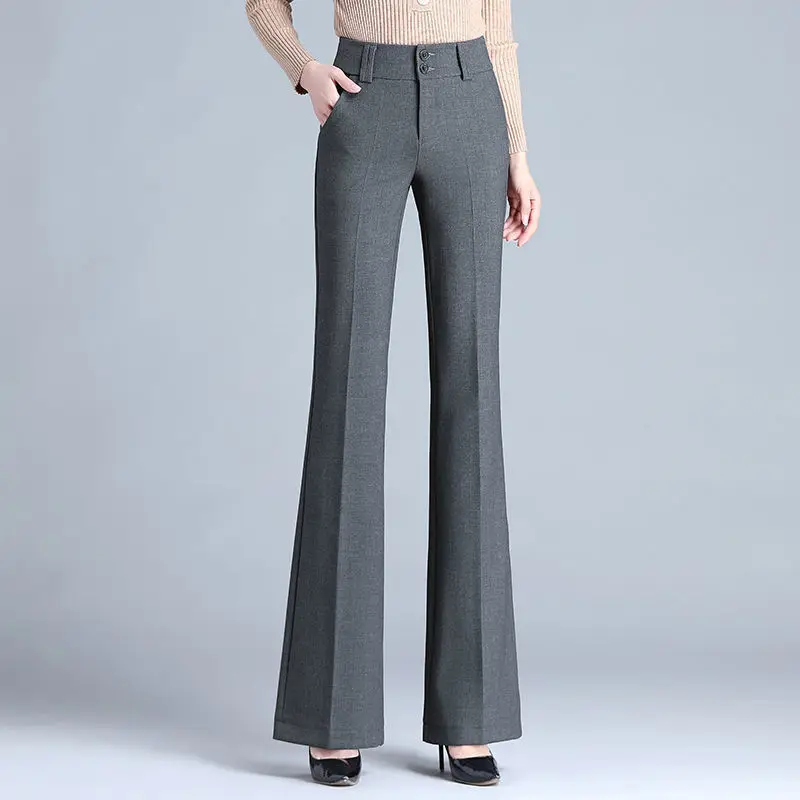 Офисные женские универсальные модные брюки-клеш, весенне-осенние новые корейские тонкие женские однотонные широкие брюки с высокой талией, повседневные костюмы, брюки
Офисные женские универсальные модные брюки-клеш, весенне-осенние новые корейские тонкие женские однотонные широкие брюки с высокой талией, повседневные костюмы, брюки