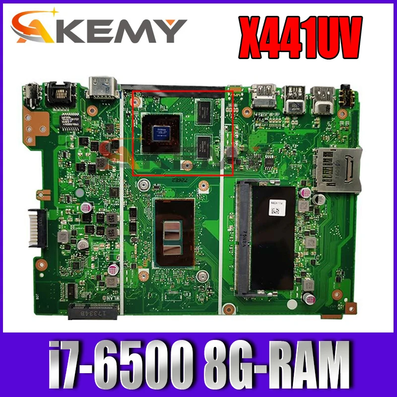 Akemy X441UV Laptop motherboard For Asus X441U X441UQ X441UR X441UVK X441UB F441U A441U mainboard W/ i7-6500 8G-RAM
Akemy X441UV Laptop motherboard For Asus X441U X441UQ X441UR X441UVK X441UB F441U A441U mainboard W/ i7-6500 8G-RAM