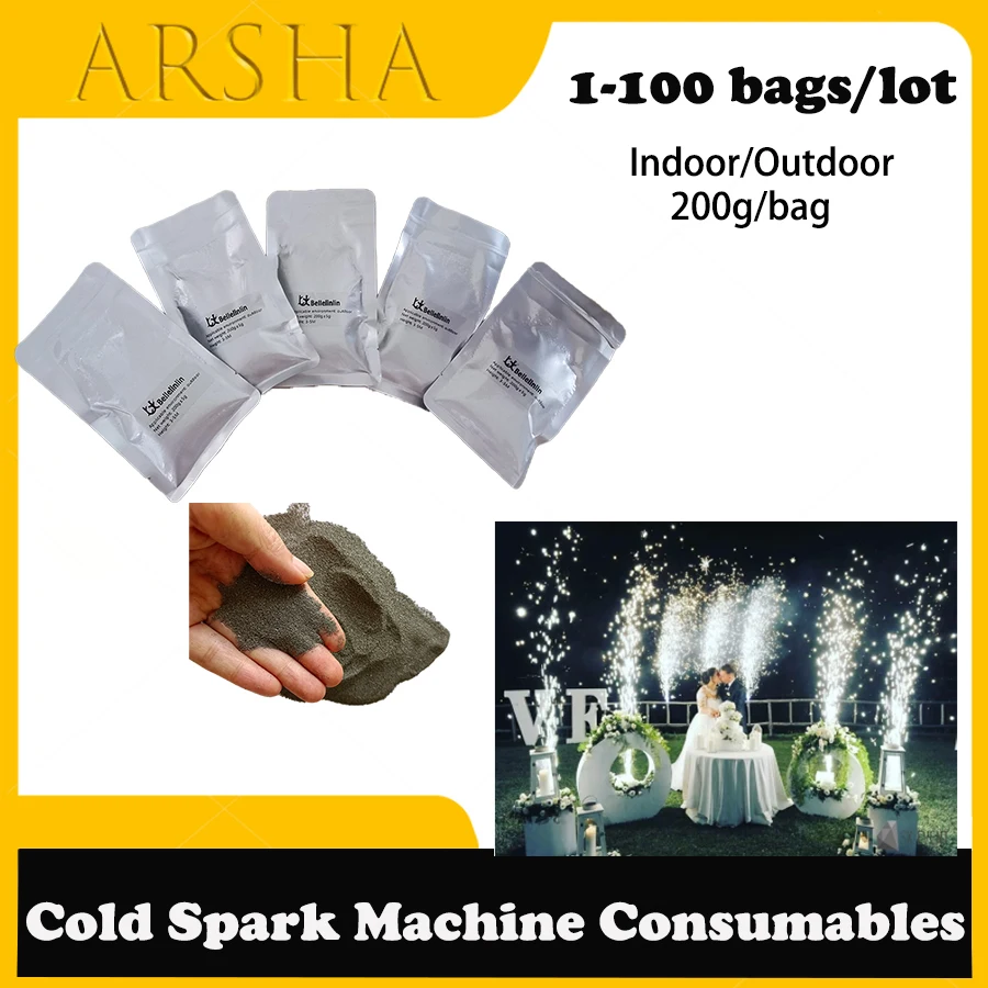 1~100 Bags T1 Spark Powder Cold Spark machine Consumables Dust 200g Composite Metal Granules Indoor Outdoor Wedding Stage Effect
1~100 Bags T1 Spark Powder Cold Spark machine Consumables Dust 200g Composite Metal Granules Indoor Outdoor Wedding Stage Effect