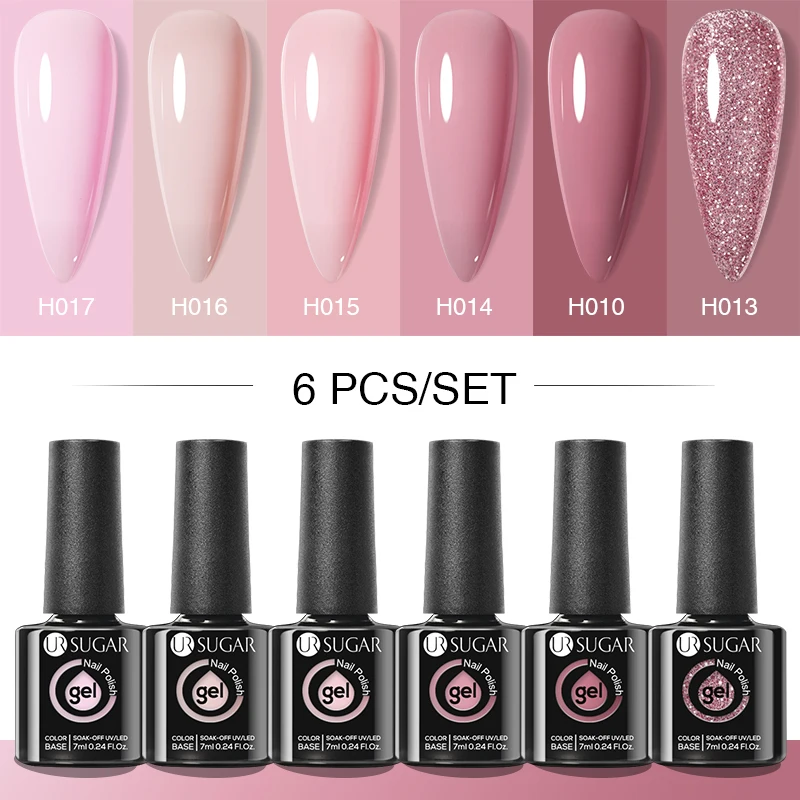 HEALLOR 6PCS Nude Pink Glitter Gel Nail Polish Set Summer Color Nail Kit Vernis Semi Permanent Nail Art Soak Off UV LED Gel Set
HEALLOR 6PCS Nude Pink Glitter Gel Nail Polish Set Summer Color Nail Kit Vernis Semi Permanent Nail Art Soak Off UV LED Gel Set
