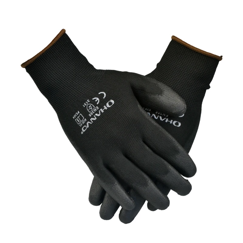 

10 Pairs PU Nitrile Safety Coating Work Gloves Palm Coated Gloves Mechanic Working Gloves have CE Certificated EN388