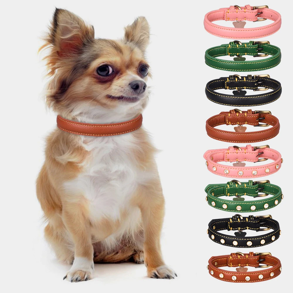 High Quality Pet Dog Collar Cute Adjustable Rhinestones Leather Dog Accessories Collar For Small Cat Medium Dog Puppy Collar
High Quality Pet Dog Collar Cute Adjustable Rhinestones Leather Dog Accessories Collar For Small Cat Medium Dog Puppy Collar