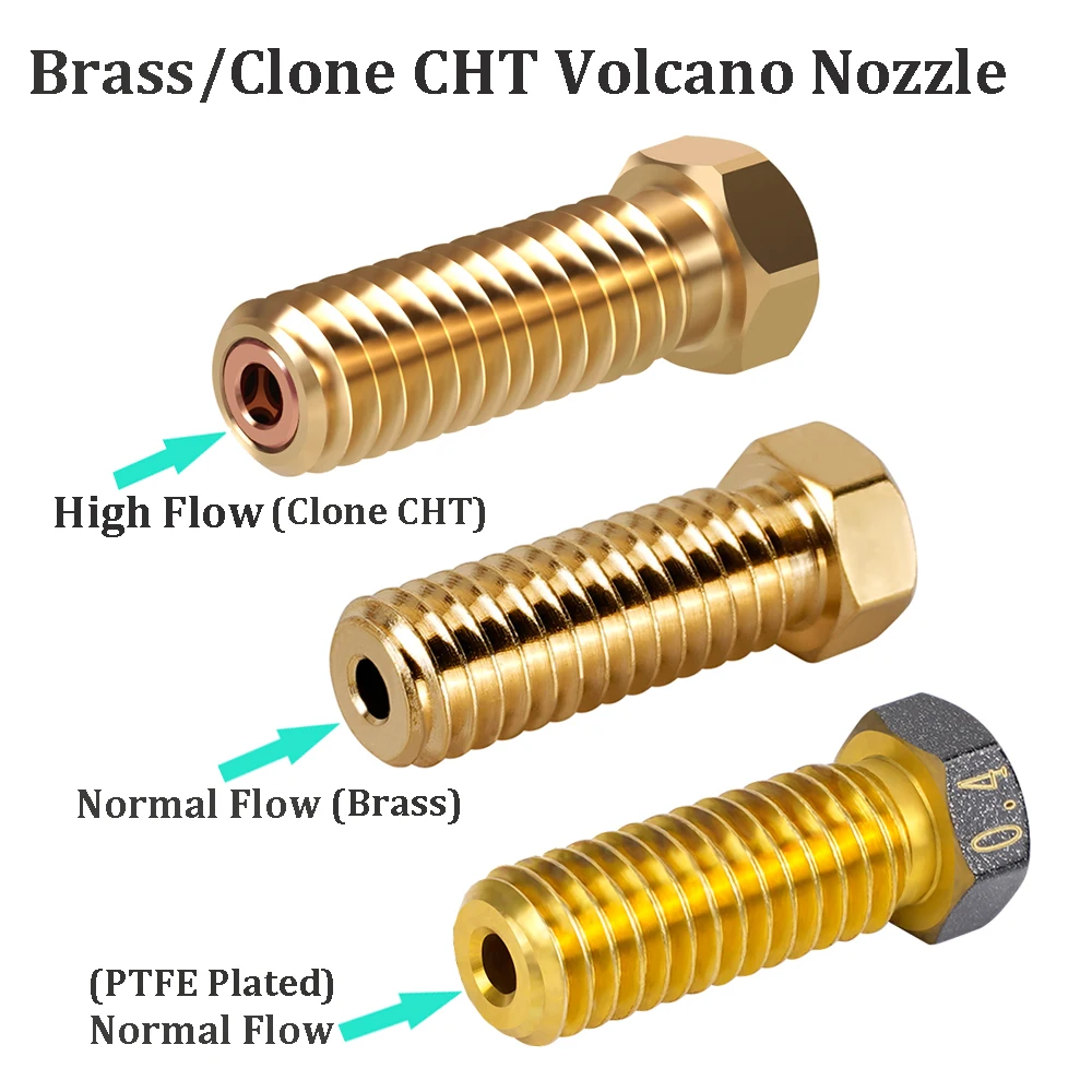 2pcs High Flow Clone CHT Volcano Nozzle 3D Printer Parts E3D Brass Volcano Nozzles CHT Nozzle For Anycubic Vyper Kobra Max Plus
2pcs High Flow Clone CHT Volcano Nozzle 3D Printer Parts E3D Brass Volcano Nozzles CHT Nozzle For Anycubic Vyper Kobra Max Plus
