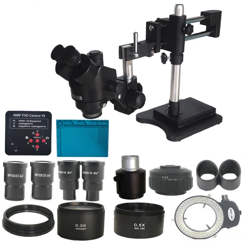 Мультифокальный стерео микроскоп с увеличением 3,5x-180X, двойная стрела, стойка с 48 МП V8 1080P HDMI видео, USB микроскоп для ремонта камеры
Мультифокальный стерео микроскоп с увеличением 3,5x-180X, двойная стрела, стойка с 48 МП V8 1080P HDMI видео, USB микроскоп для ремонта камеры