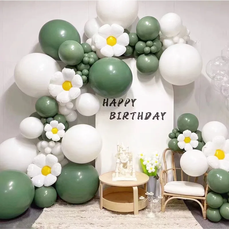 Avocado Color White Balloon Daisy Balloon Theme Birthday Party Wedding Background Setting
Avocado Color White Balloon Daisy Balloon Theme Birthday Party Wedding Background Setting