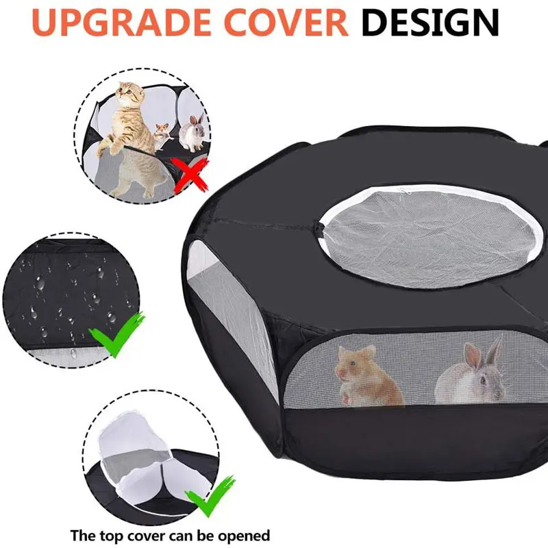 

Small Animals Tent Pet Playpen Open Indoor Outdoor Cage Game Playground For Hamster Rabbit Chinchilla Pig Portable Yard Fence