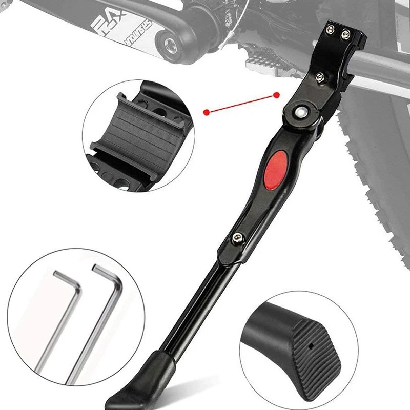 

Adjustable Bicycle Footrest Kickstand Parking Rack MTB Bike Support Side Kick Stand Leg Brace Universal Cycling Part Accessories