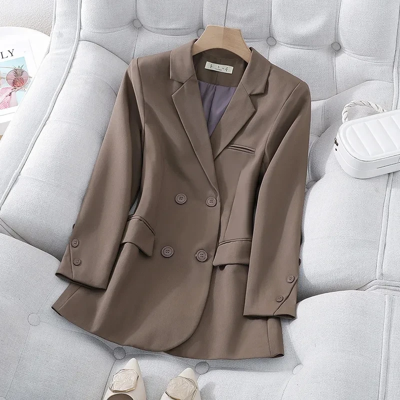 2023 Spring Autumn Stylish Double breasted Blazer Suit Coat Women's Clothing Korean Blazers Jackets Office Ladies Tops BC402
2023 Spring Autumn Stylish Double breasted Blazer Suit Coat Women's Clothing Korean Blazers Jackets Office Ladies Tops BC402