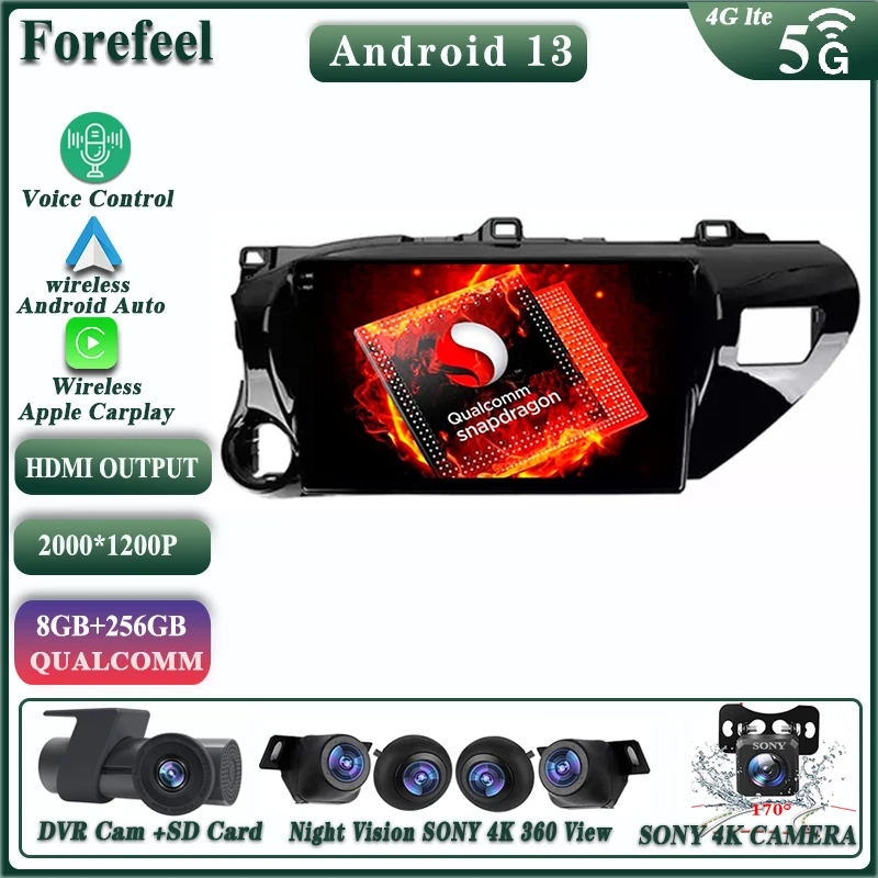 Android 13 Qualcomm для Toyota Hilux Pick Up AN120 мультимедийный плеер навигация автомобильный радиоприемник GPS без DVD высокопроизводительный процессор стерео
Android 13 Qualcomm для Toyota Hilux Pick Up AN120 мультимедийный плеер навигация автомобильный радиоприемник GPS без DVD высокопроизводительный процессор стерео