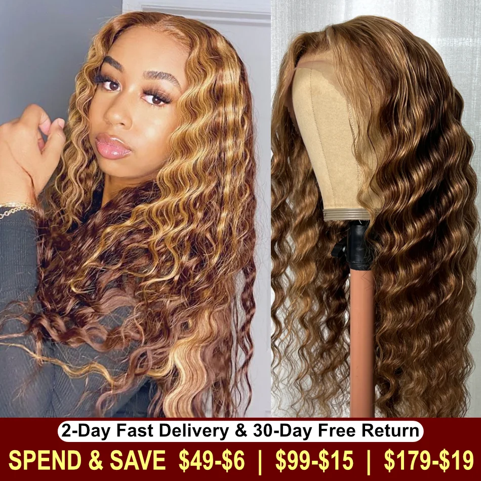 UNice Deep Wave Highlight Lace Frontal Wig Human Hair Glueless Transparent 13x4 lace Wig For Women Free Shipping Pre Plucked
UNice Deep Wave Highlight Lace Frontal Wig Human Hair Glueless Transparent 13x4 lace Wig For Women Free Shipping Pre Plucked