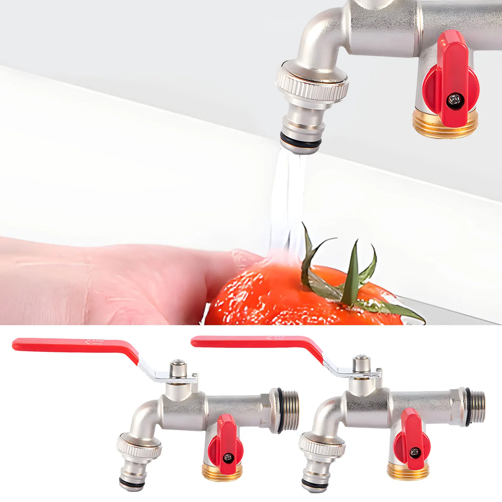 Brass Tap Joint 1/2'IBC Water Tank Connector 2-Way 1-Way Garden Hose Irrigation Faucet Adapter Replacement Fitting Ball Valve
Brass Tap Joint 1/2'IBC Water Tank Connector 2-Way 1-Way Garden Hose Irrigation Faucet Adapter Replacement Fitting Ball Valve